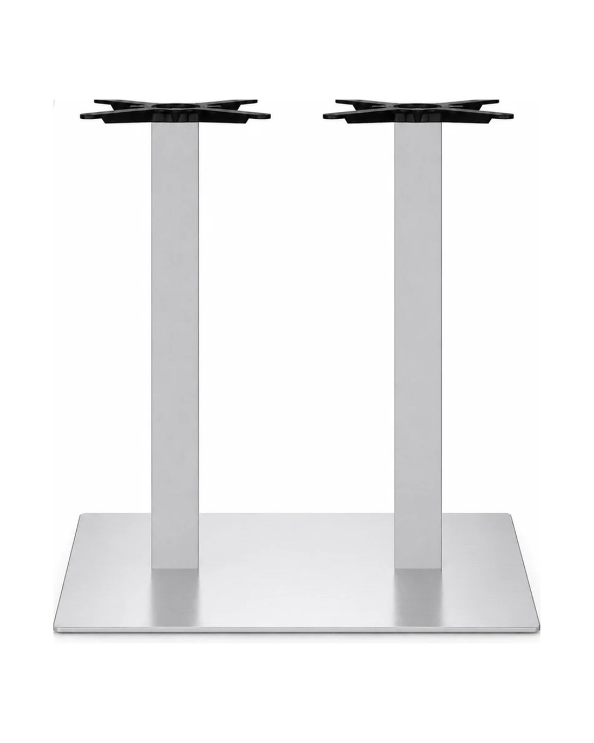 Base centrale doppia in metallo 70x40 cm h107 cm