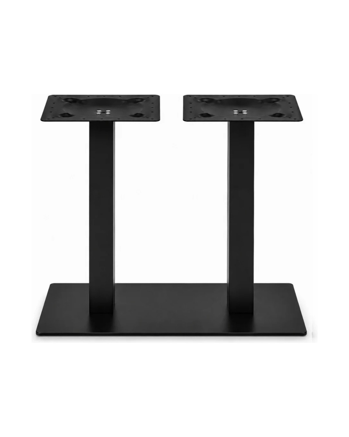 Base centrale doppia in metallo 75x40 cm nera