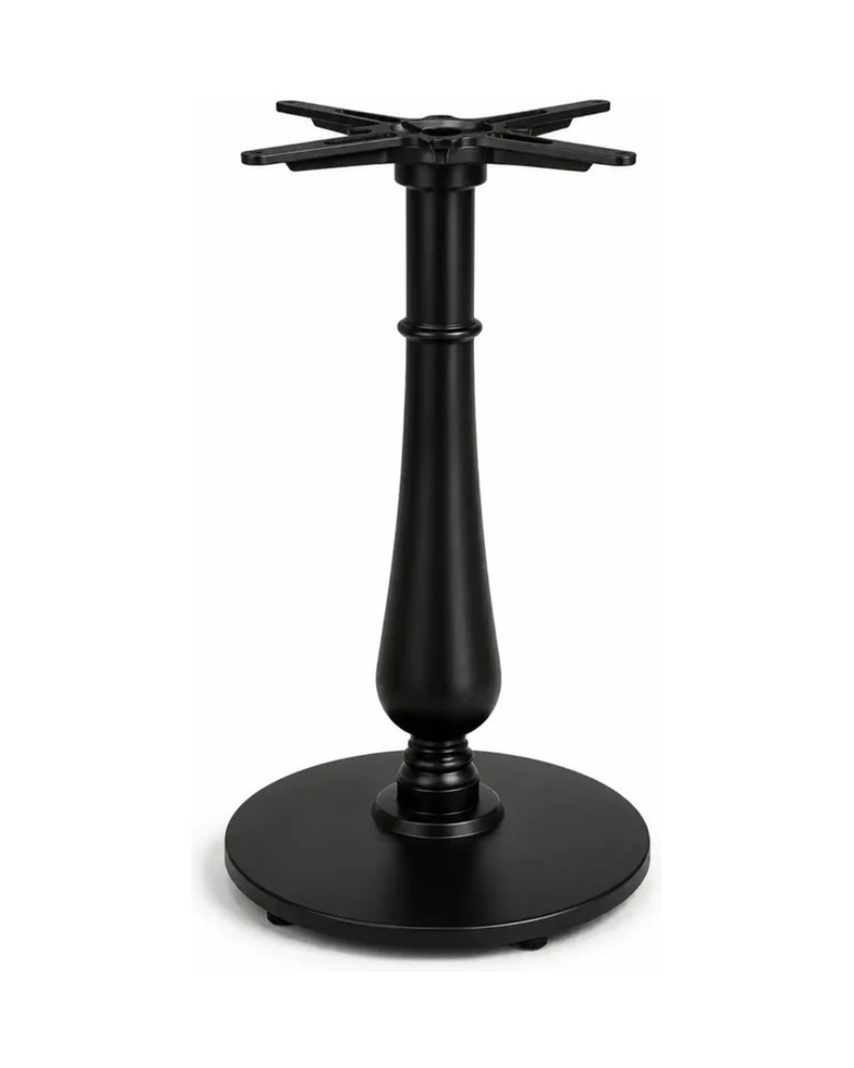 Base centrale in metallo diametro 43 cm colonna tornita