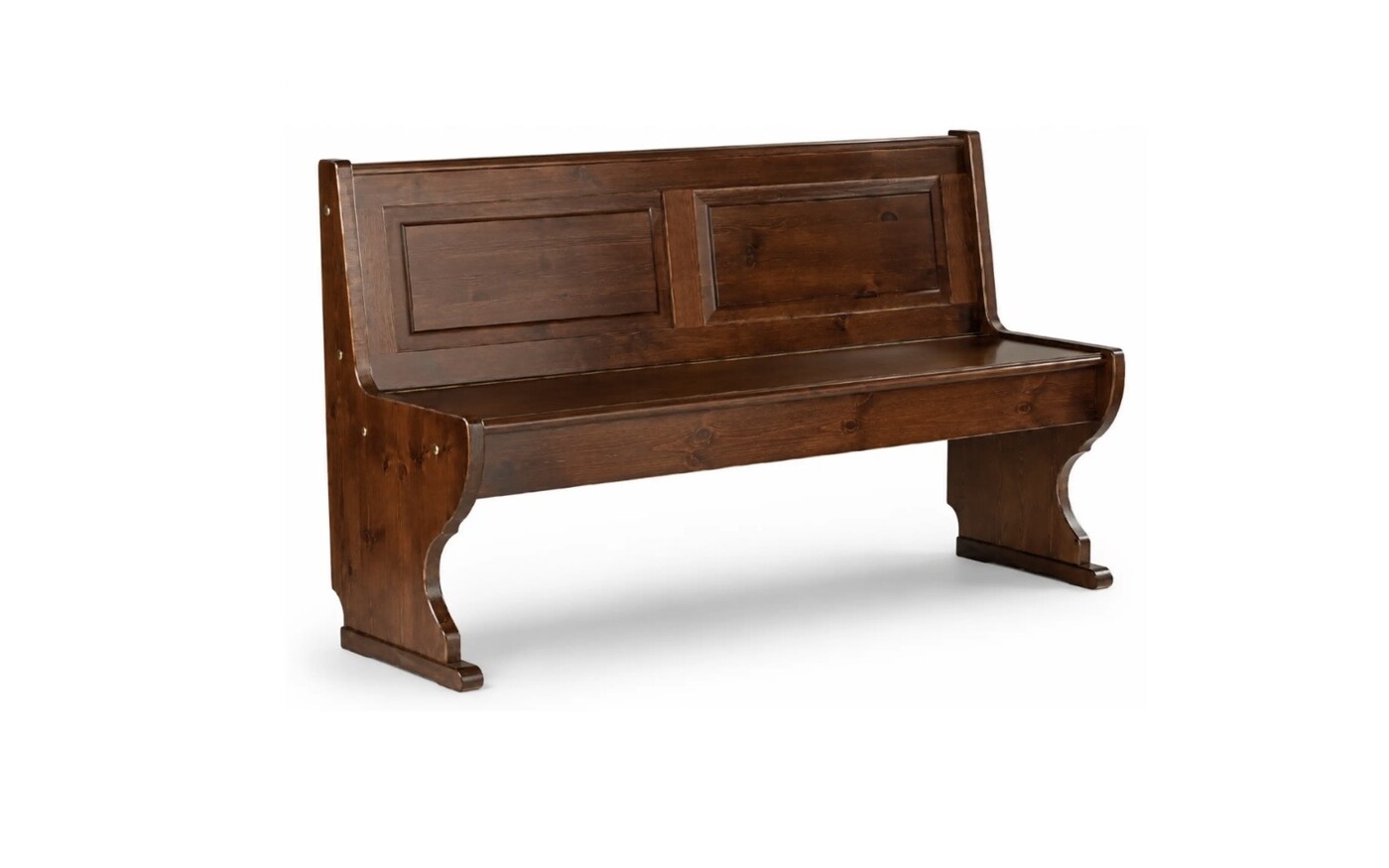 Tobia — panca lunga in legno scuro